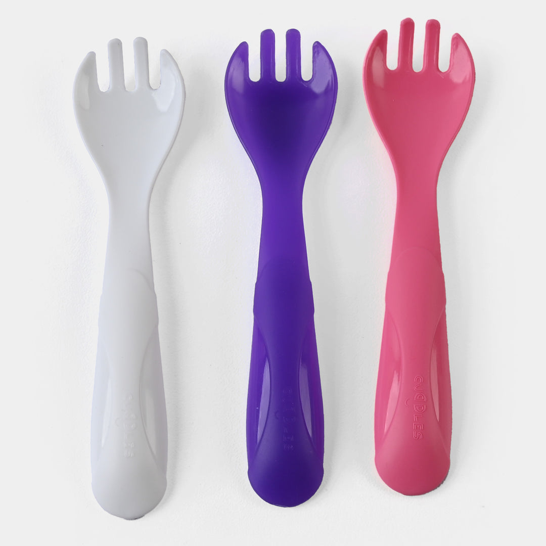 Spoon & Fork Set Pack Of 6 (Assorted Colors)