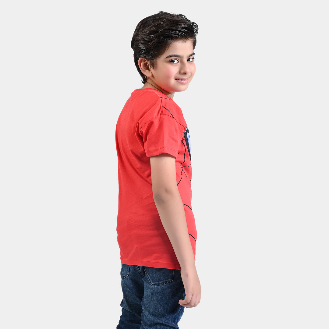 Boys Cotton Jersey T-Shirt - Red