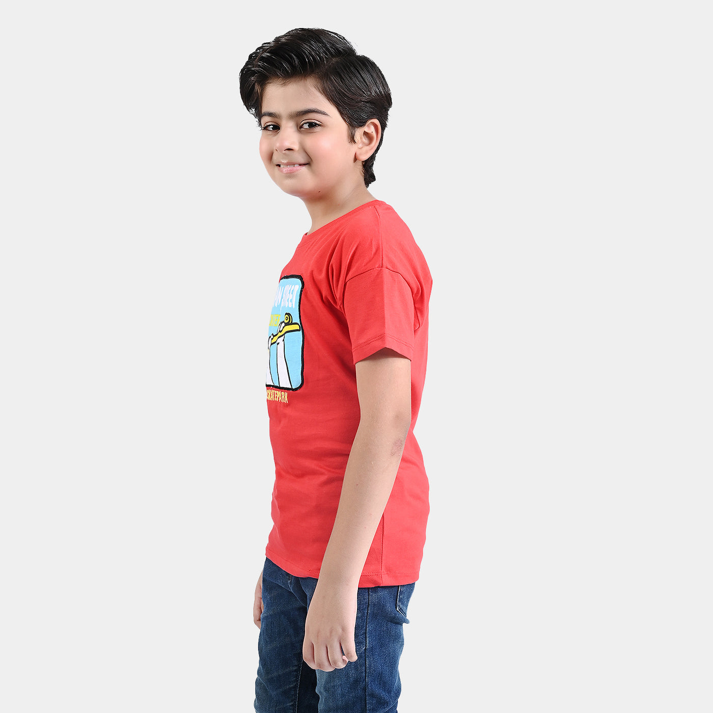 Boys Cotton Jersey T-Shirt Urban Street- Red