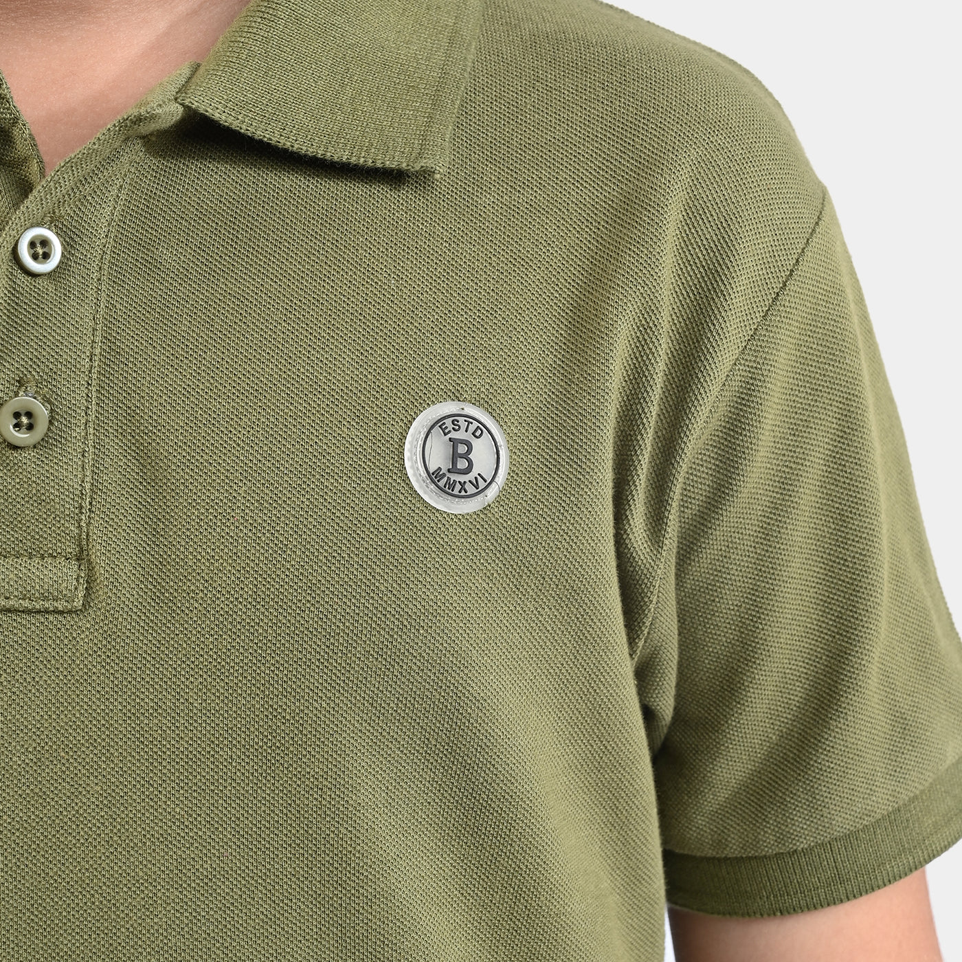 Boys Cotton PK Polo Basic-C.Olive