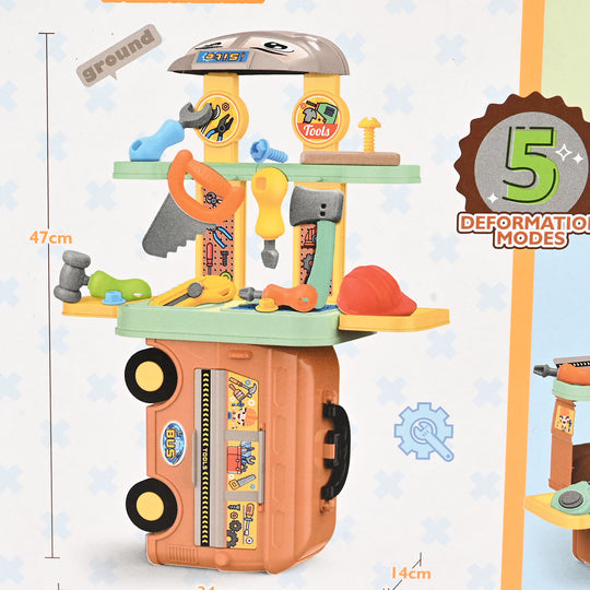 Interactive Transforming Toy Bus Tool Playset