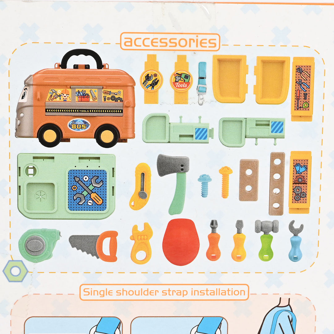 Interactive Transforming Toy Bus Tool Playset