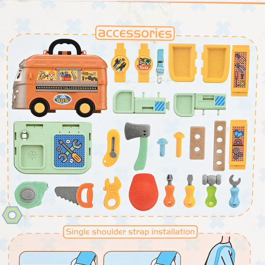 Interactive Transforming Toy Bus Tool Playset