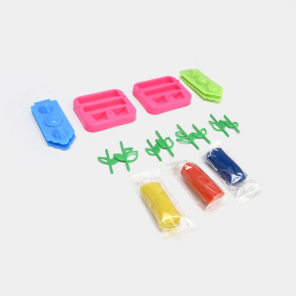 Flower Fun Dough Play Set For Kids