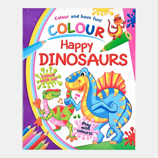 Kids Happy Dinosaur Colouring Book