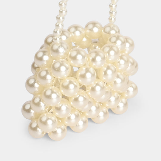 Beaded Cosmetic Shoulder Bag