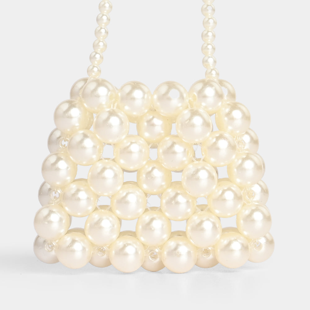 Beaded Cosmetic Shoulder Bag