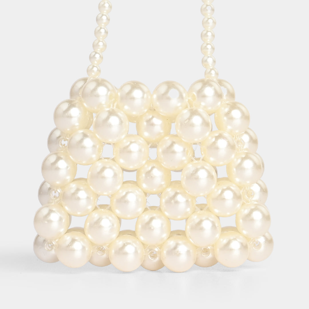 Beaded Cosmetic Shoulder Bag