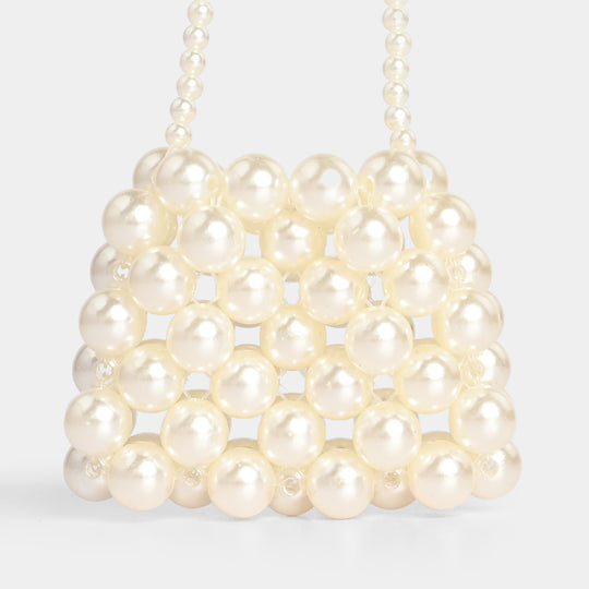 Beaded Cosmetic Shoulder Bag