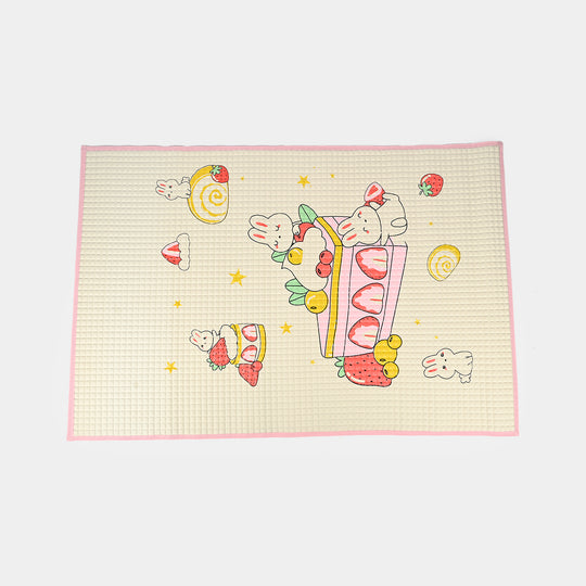 Cute Bunny & Strawberry Baby Blanket