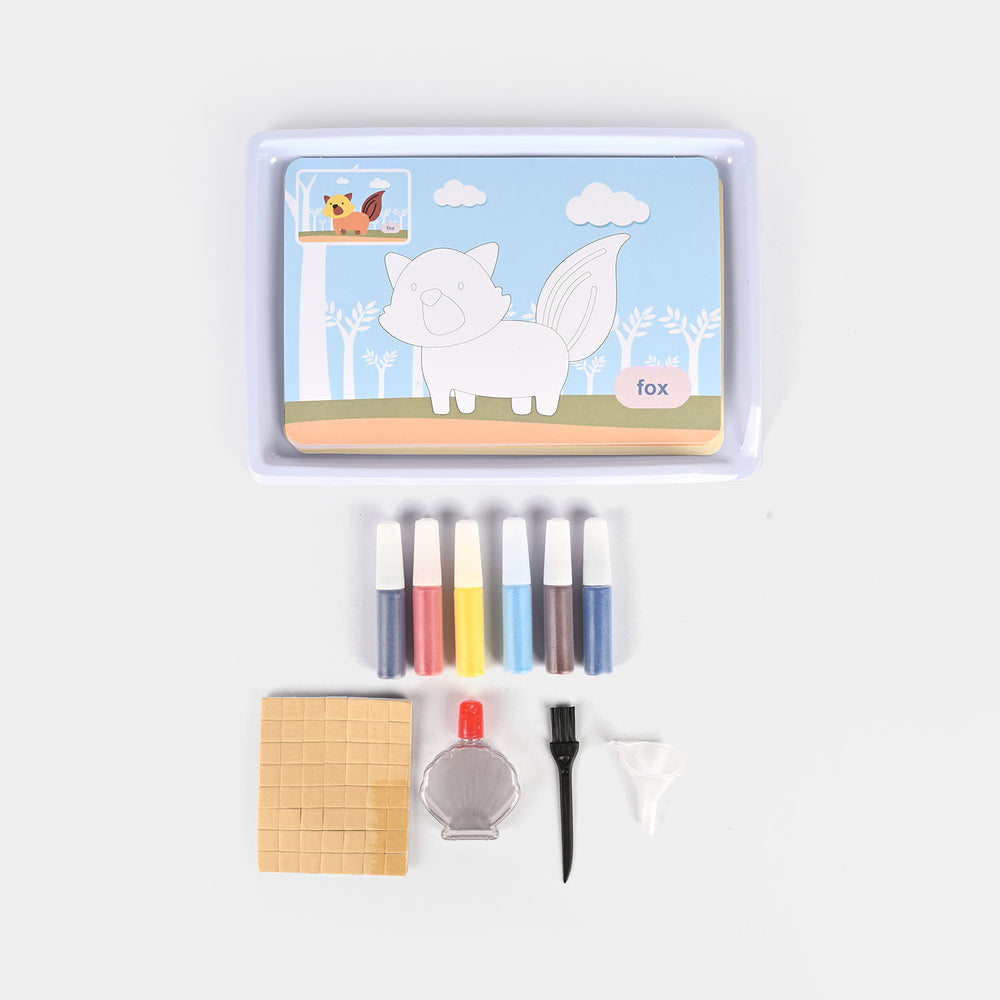 3D Forest Animals Sand Art Shadow Box Kit