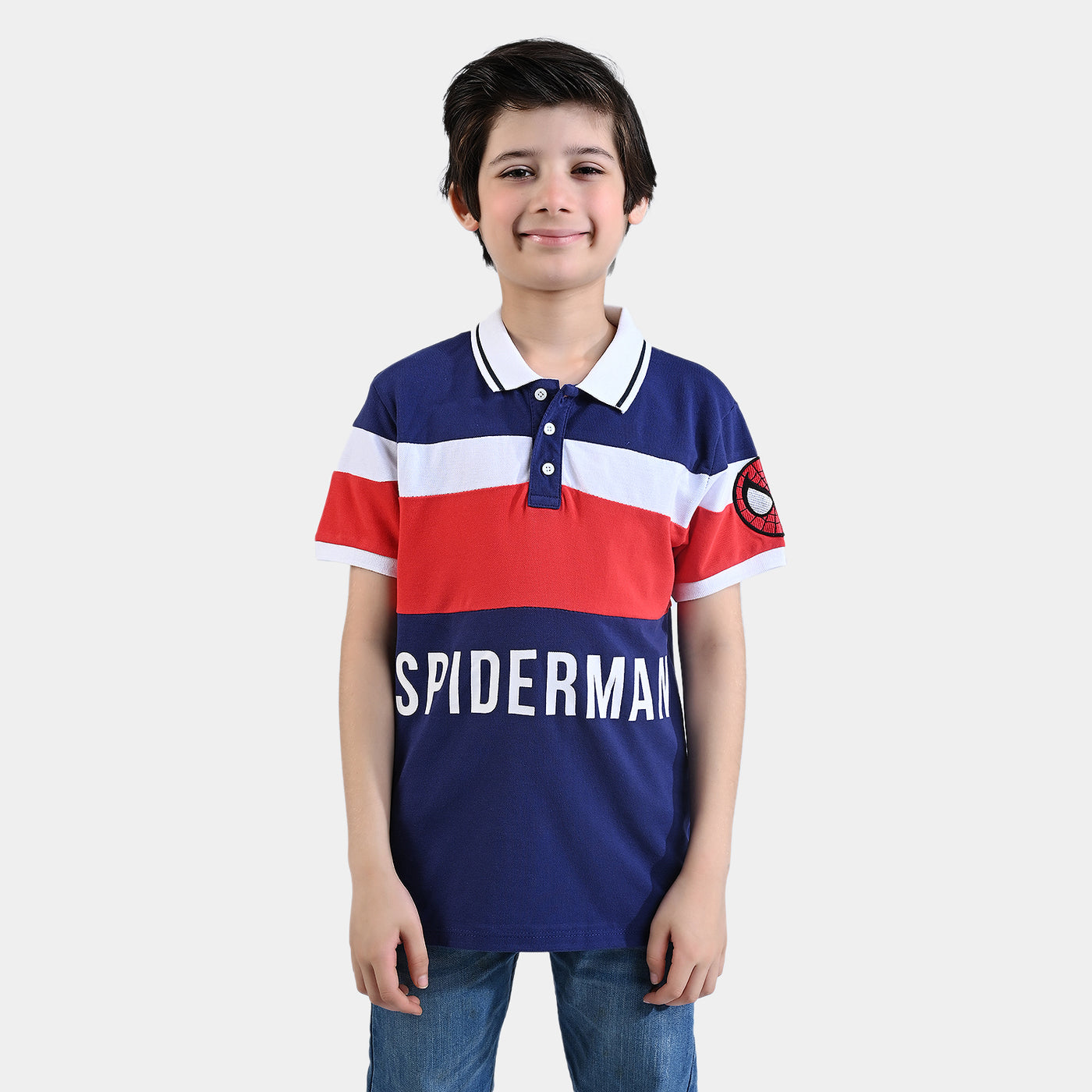 Boys Cotton PK Polo Character- Multi