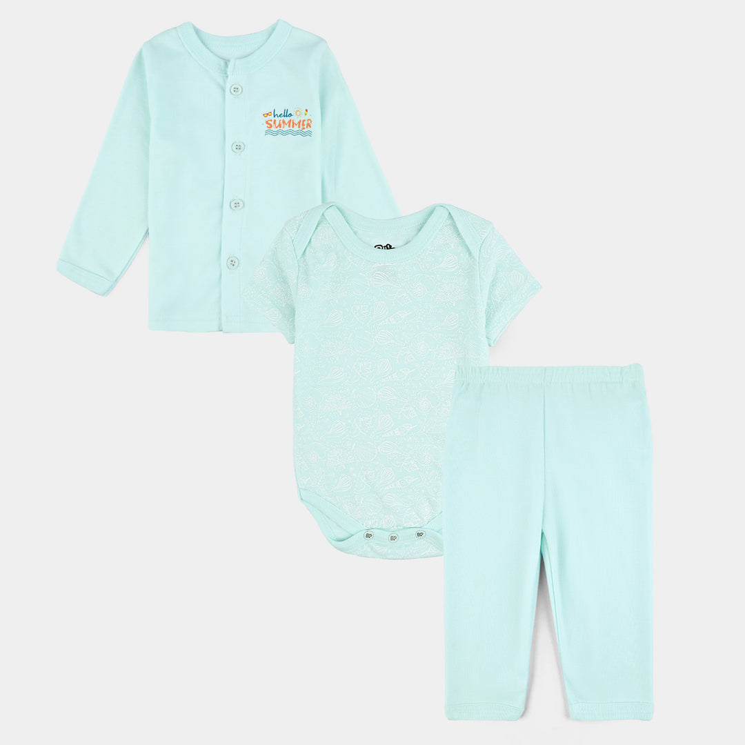 Infant Unisex Cotton 3Pcs Suit Set