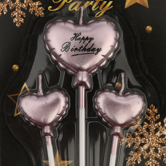 HBD Heart Shape Candles