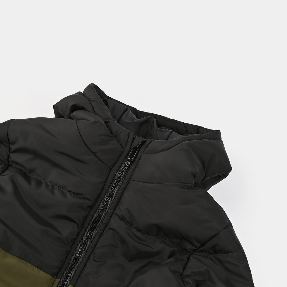 Boys Quilted Hooded Jacket F/S Future-BLACK