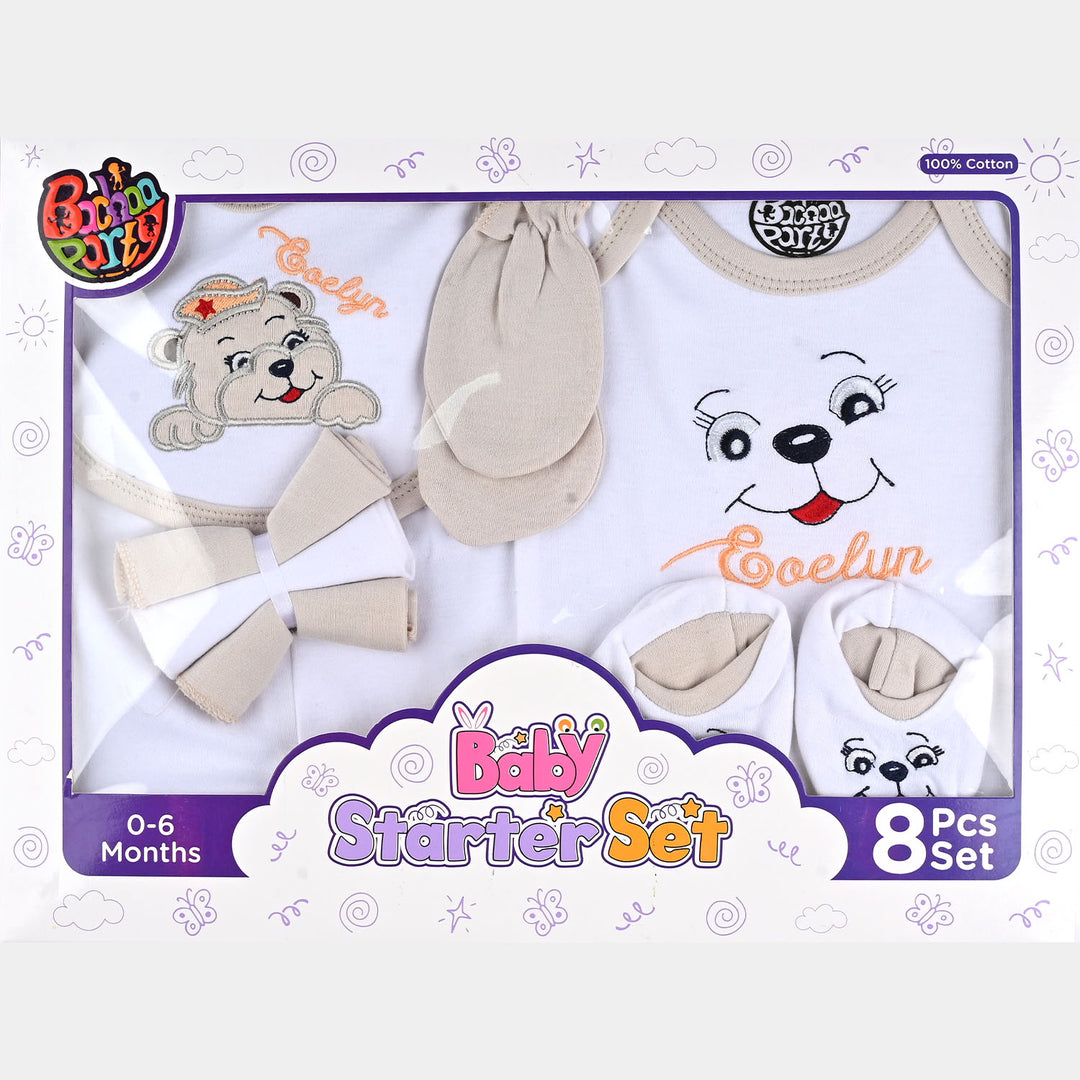 Infant Baby Starter Gift Set | 8Pcs | 0-6Months