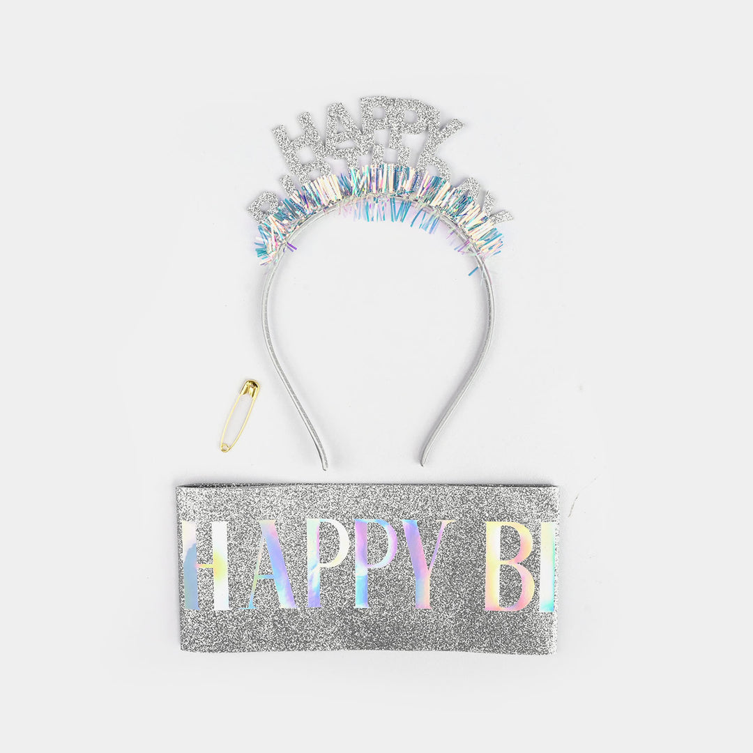 Birthday Sash and Hair Band Set