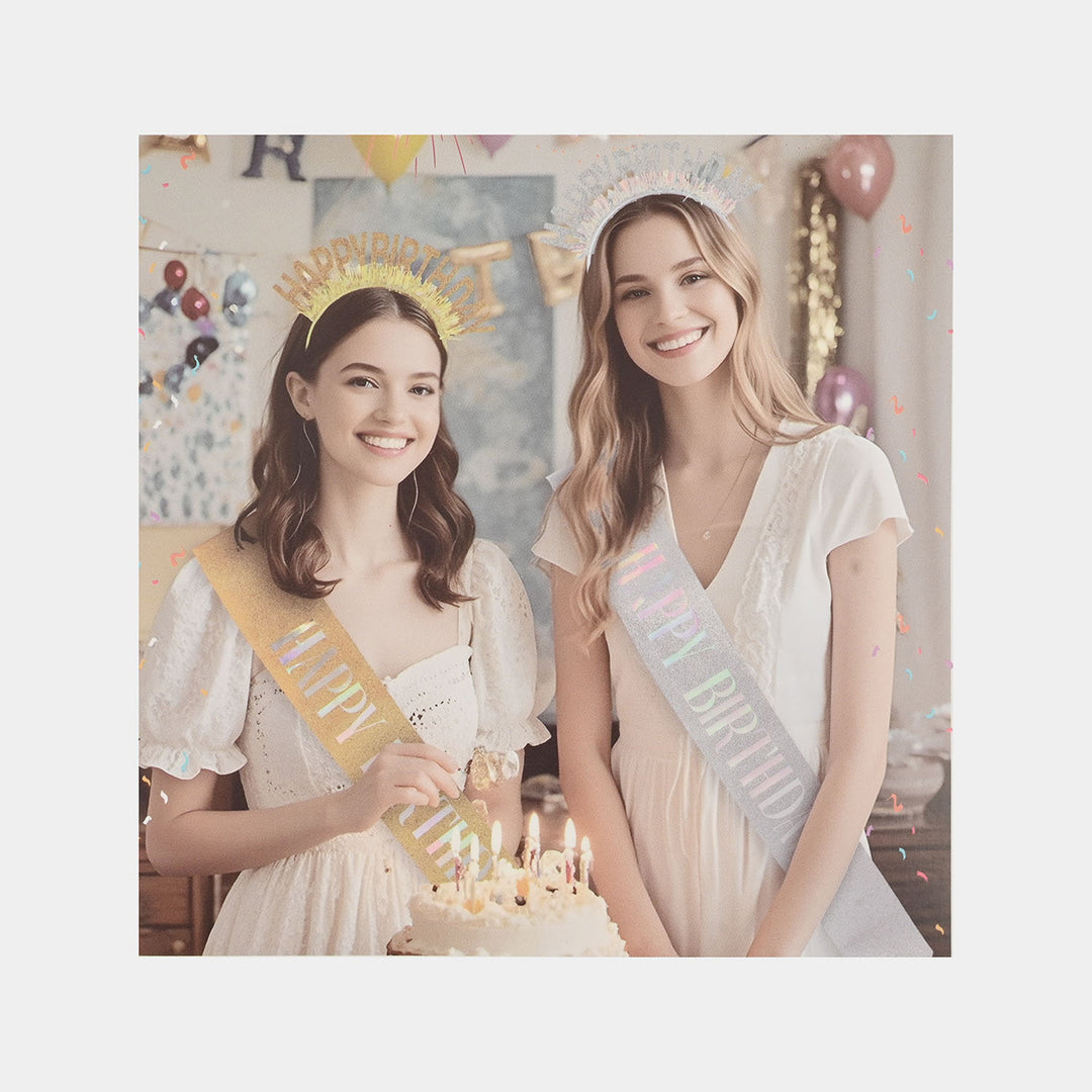 Birthday Sash and Hair Band Set
