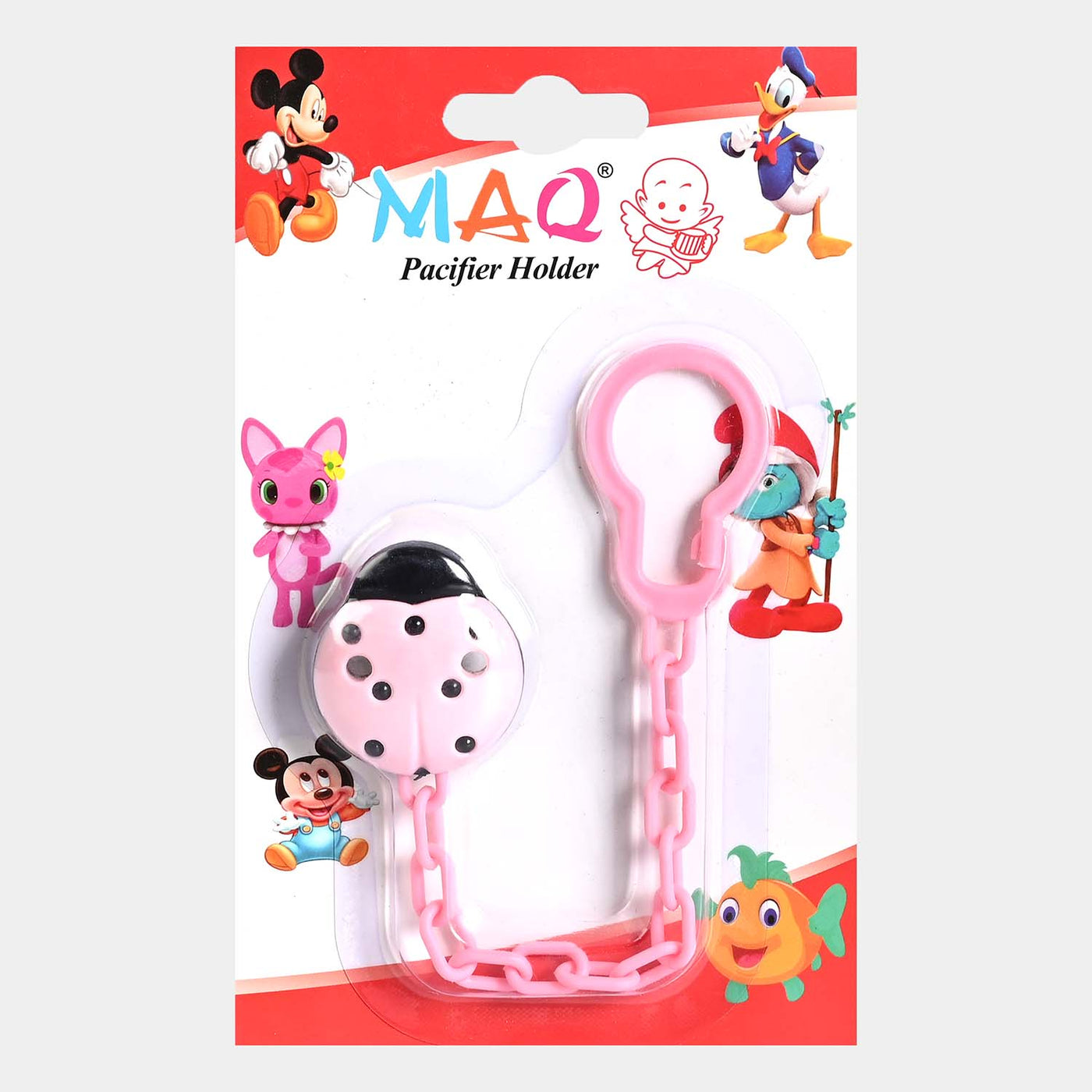 MAQ Soother Chain Pink