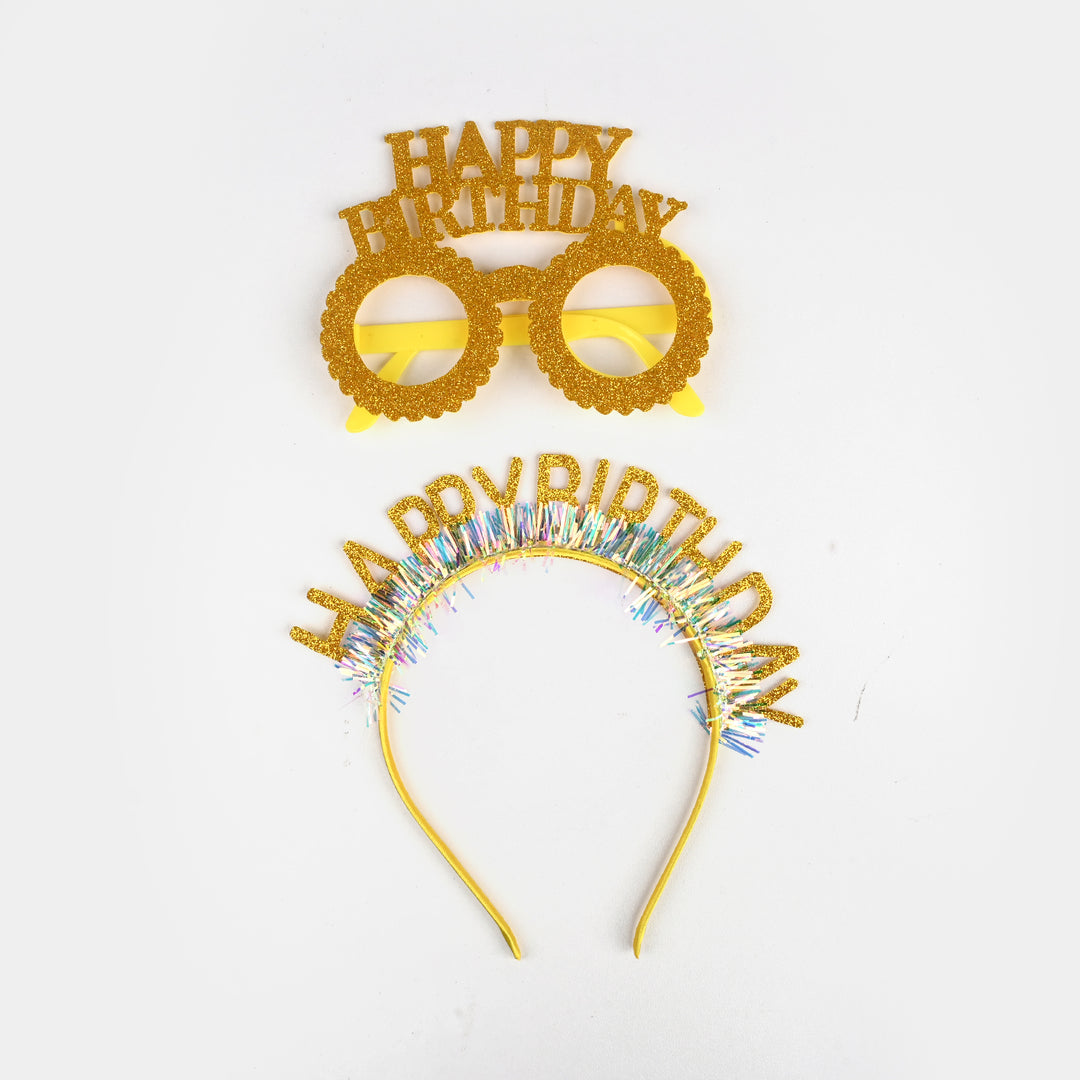 Birthday Party Accessory Set | Glasses & Hair Band