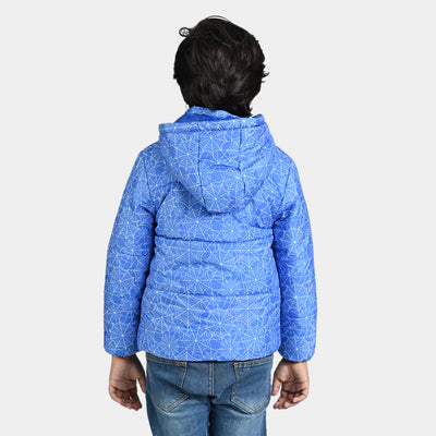 Boys Mix Tafetta Quilted Jacket Character-Printed