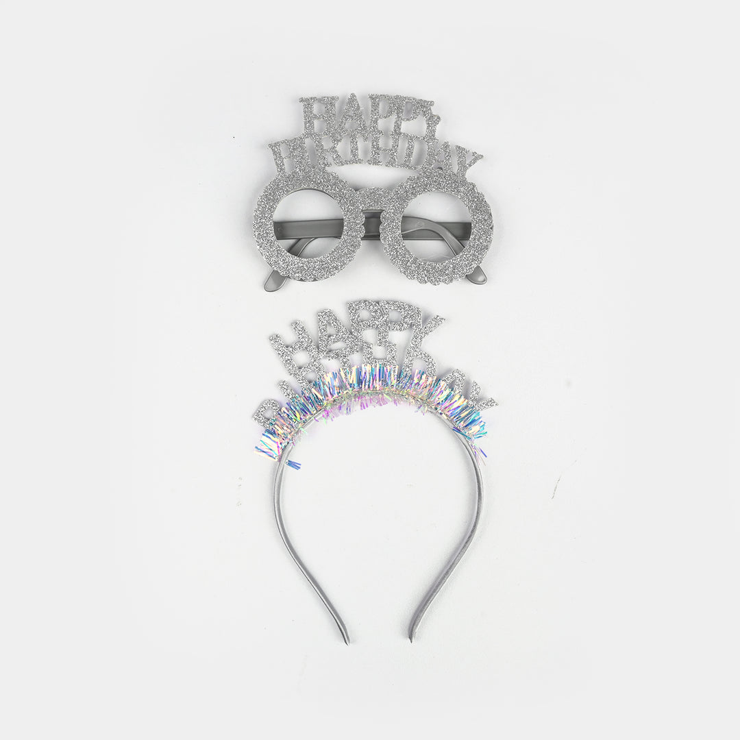 Birthday Party Accessory Set | Glasses & Hair Band