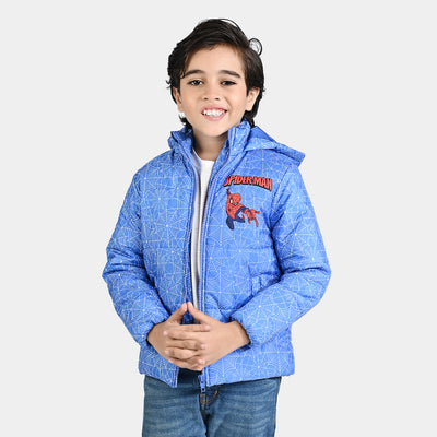 Boys Mix Tafetta Quilted Jacket Character-Printed