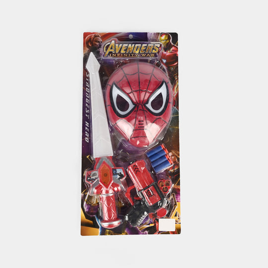 Hero Mask and Toy Blaster Set