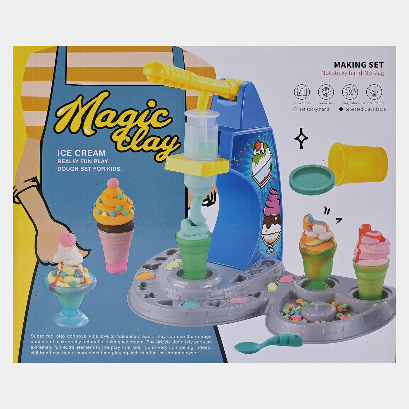 Color Dough/Magic Clay Play Set For Kids