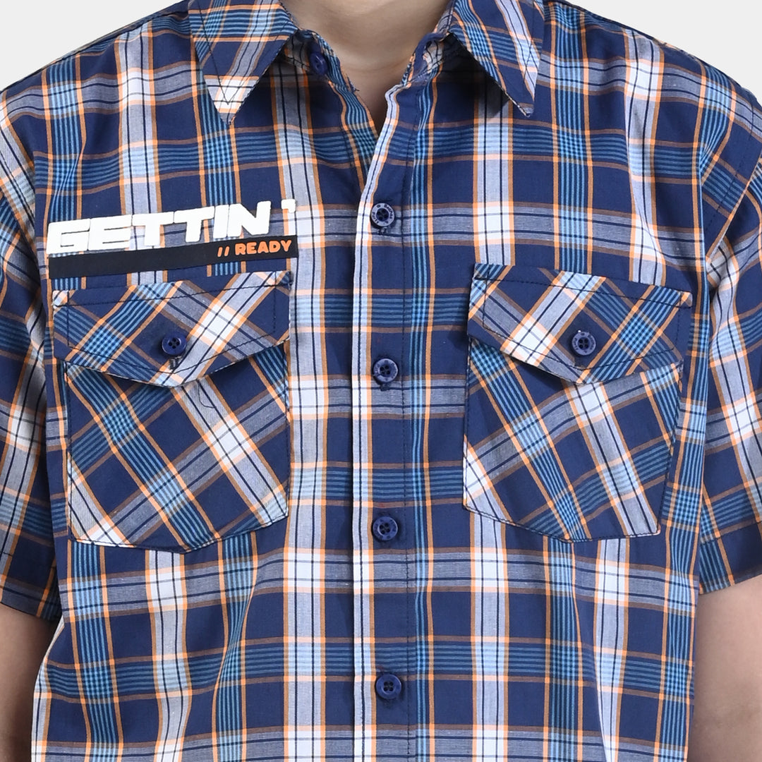 Boys Yarn Dyed Casual Shirt (NYC)- Checkered