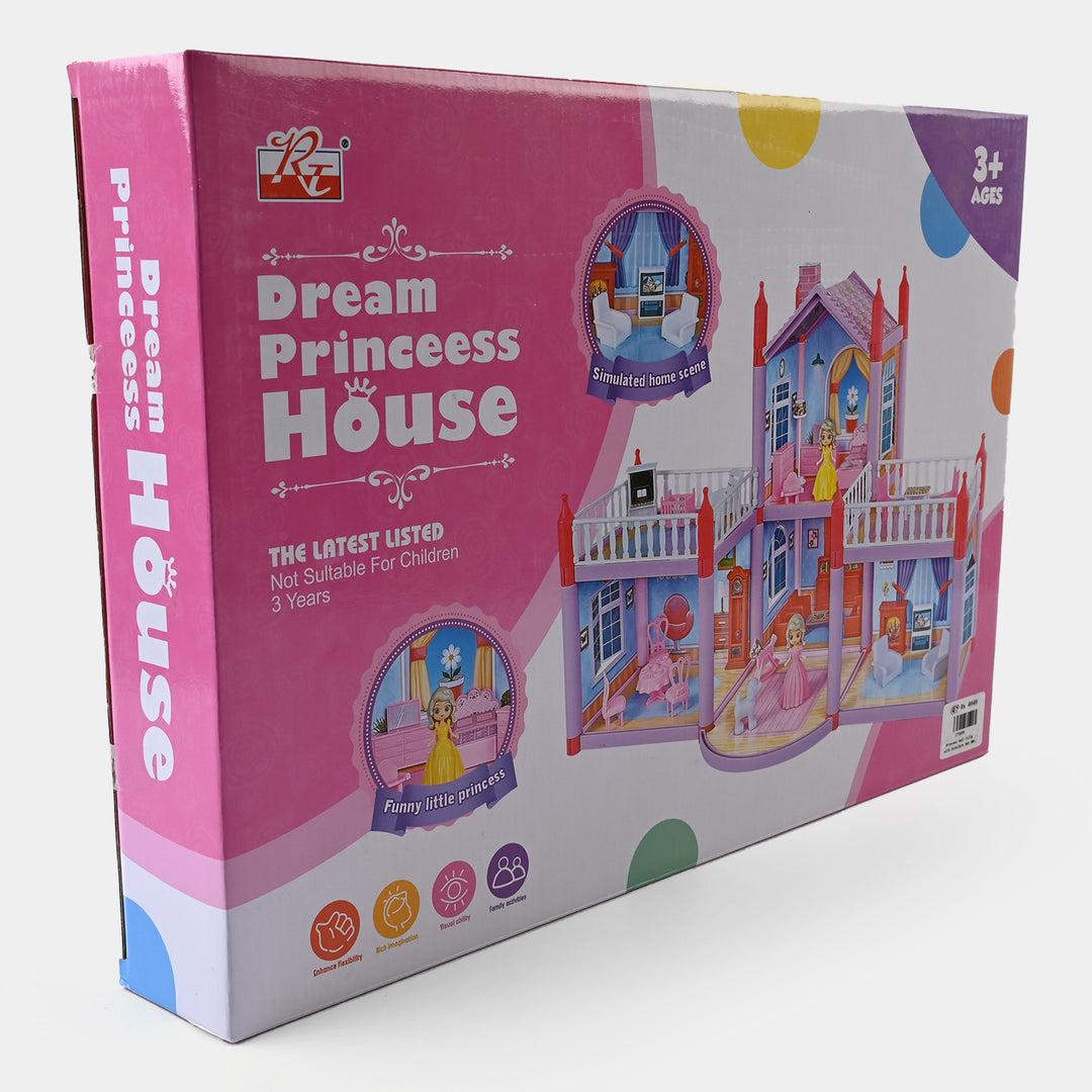 Princess Doll Villa With Furniture Play Set