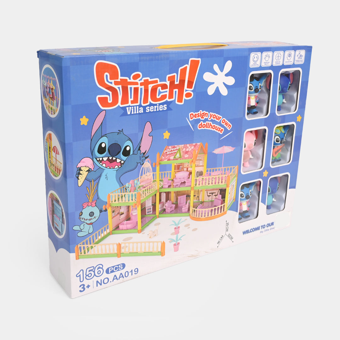 Kids Villa Dollhouse Play Set (156 Pieces)