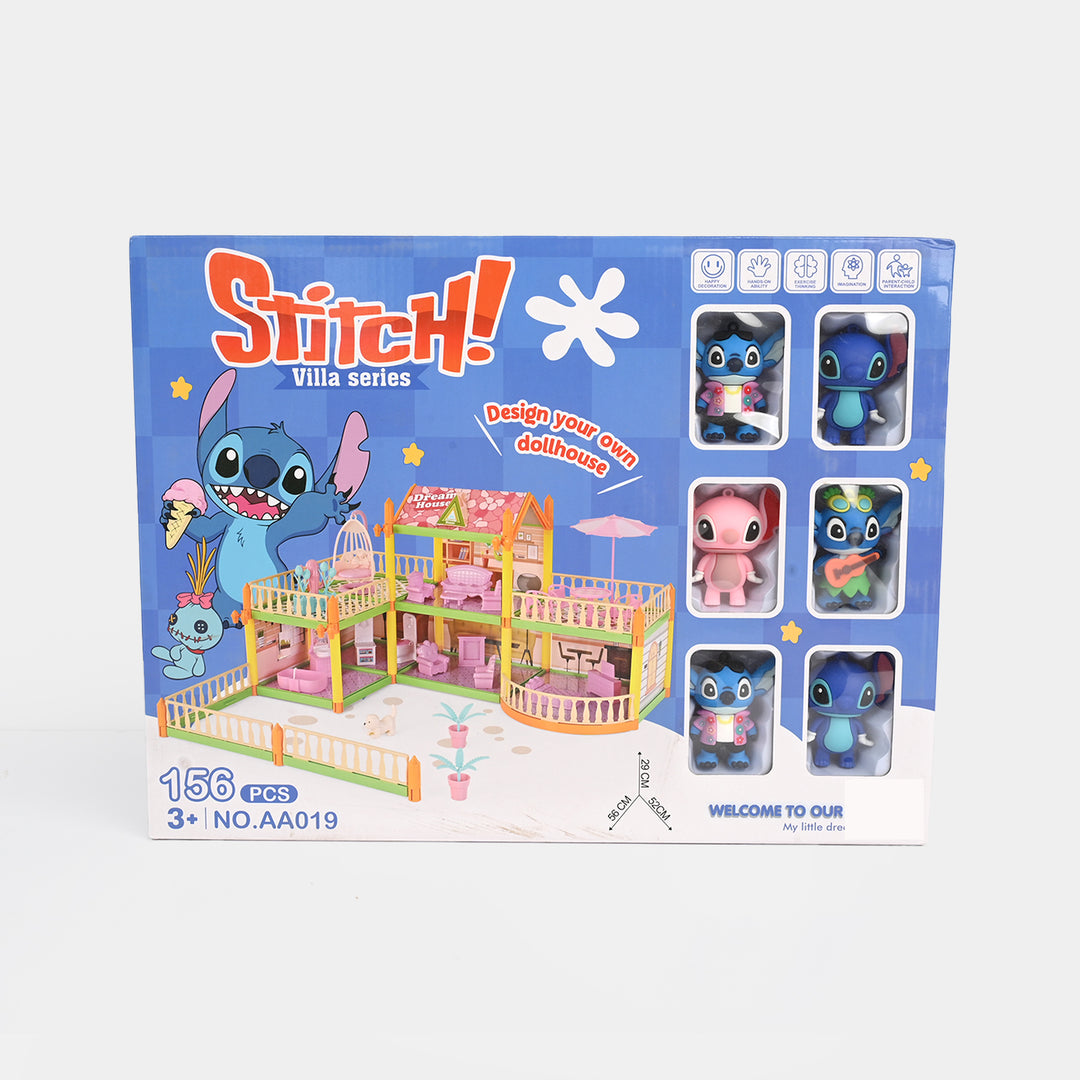 Kids Villa Dollhouse Play Set (156 Pieces)