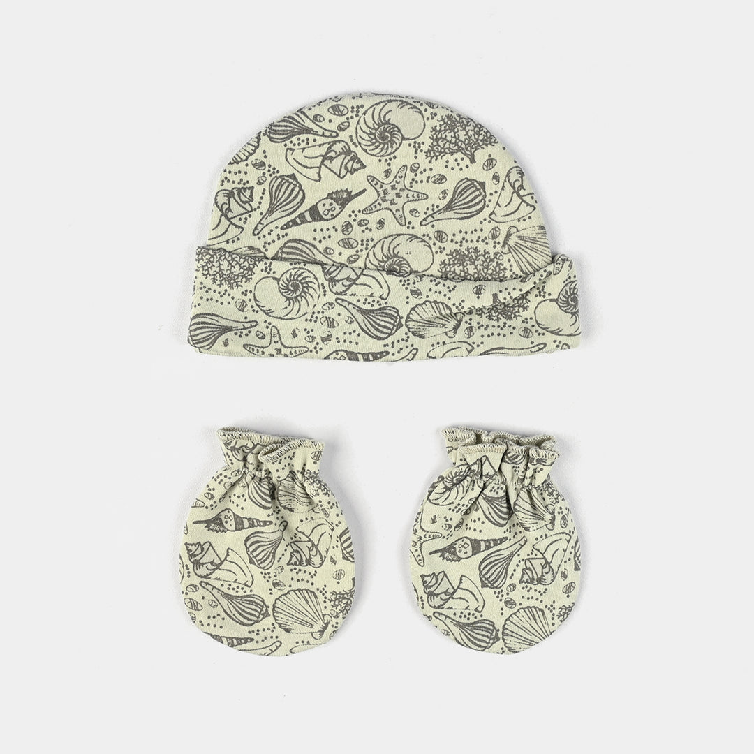 Baby Swaddle with Cap & Mittens Set