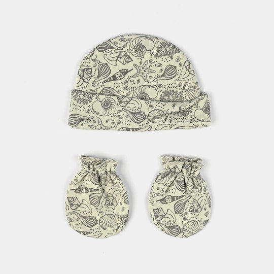 Baby Swaddle with Cap & Mittens Set