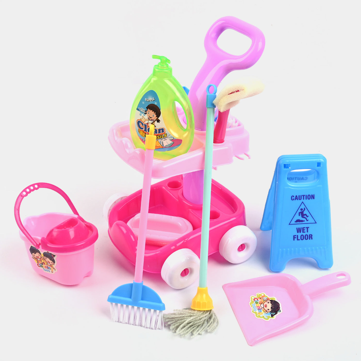 Cleaning Car Trolley Set For Kids