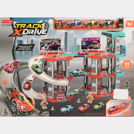 Track X-Drive Parking Garage Toy Playset