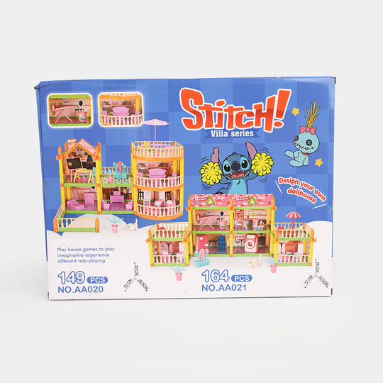 Kids Villa Dollhouse Play Set (156 Pieces)