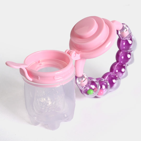 Minitree Food Soother Rattle | Pink