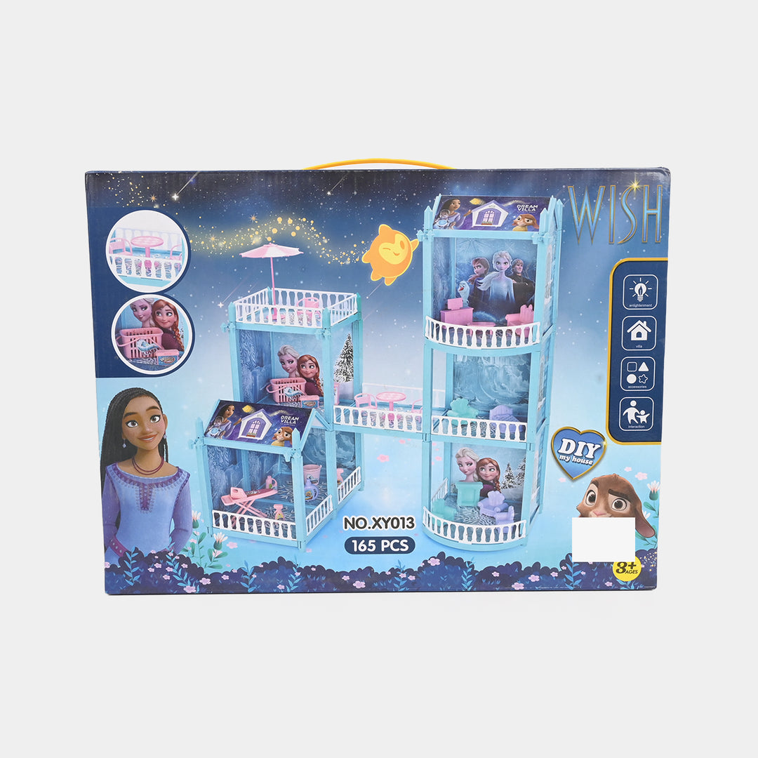 Kids DIY Castle Dollhouse Play Set (165 Pieces)