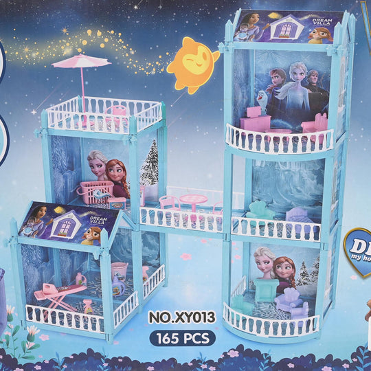 Kids DIY Castle Dollhouse Play Set (165 Pieces)