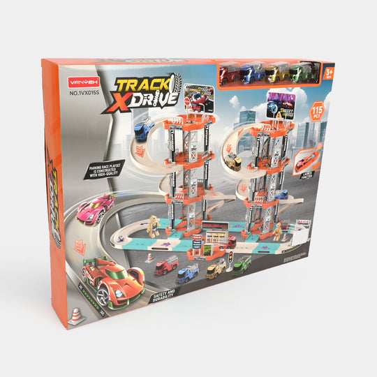 Track X-Drive Parking Garage Toy Playset