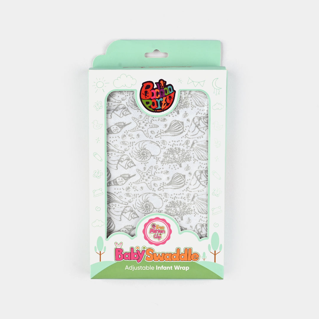 Baby Swaddle with Cap & Mittens Set