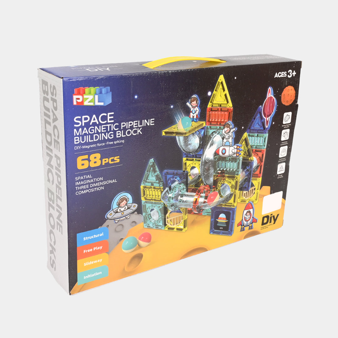 Space Magnetic Pipeline Building Block Set | 68PCs