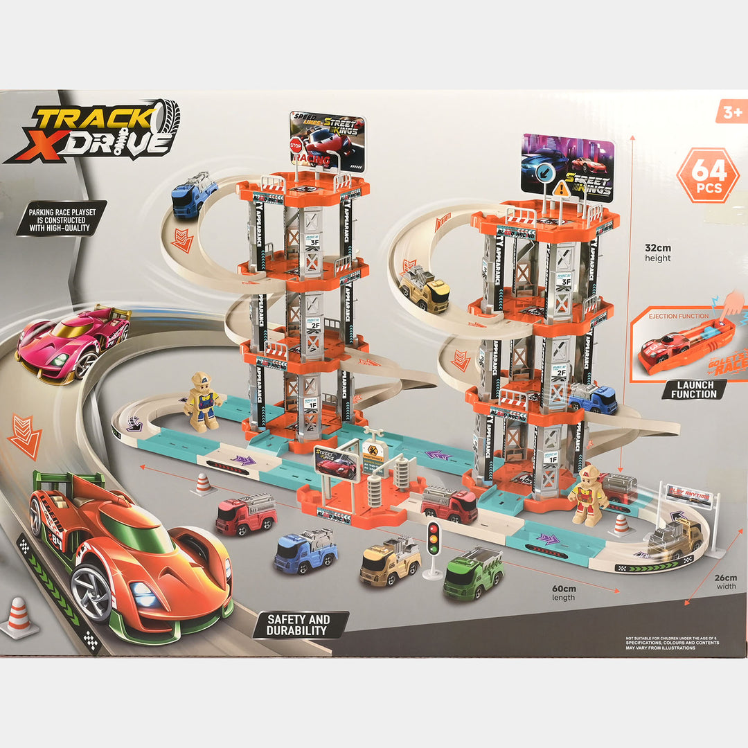 Track X-Drive Parking Garage Toy Playset