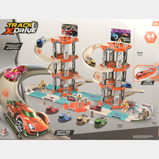 Track X-Drive Parking Garage Toy Playset