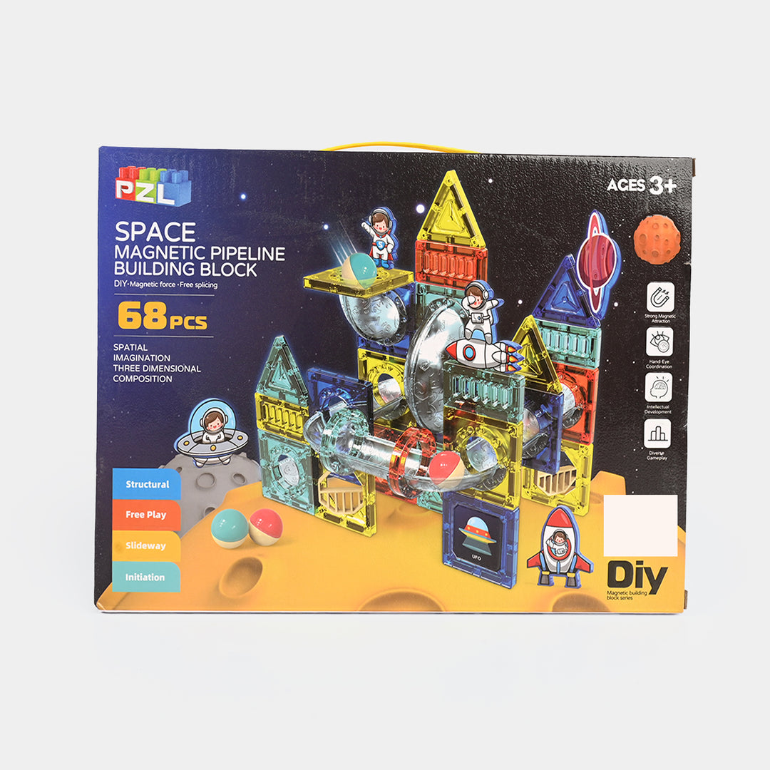 Space Magnetic Pipeline Building Block Set | 68PCs