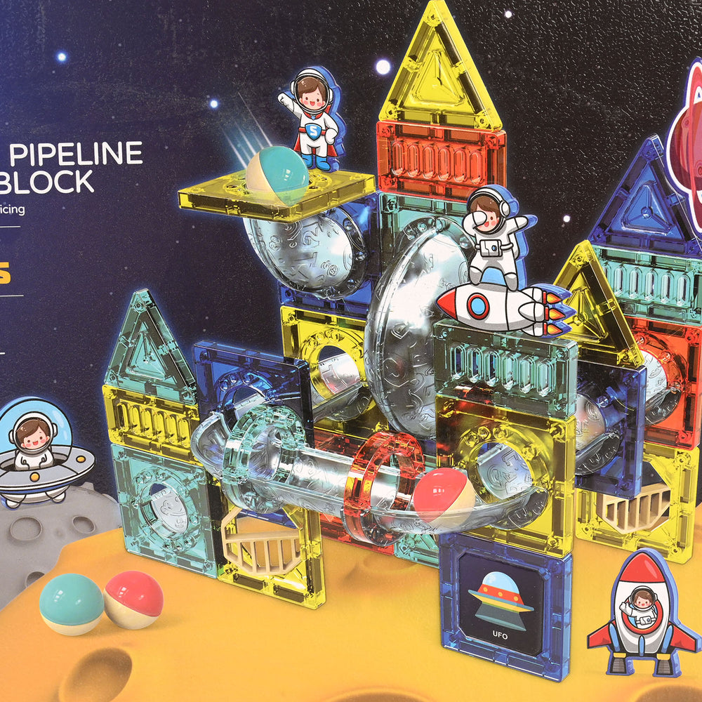 Space Magnetic Pipeline Building Block Set | 68PCs