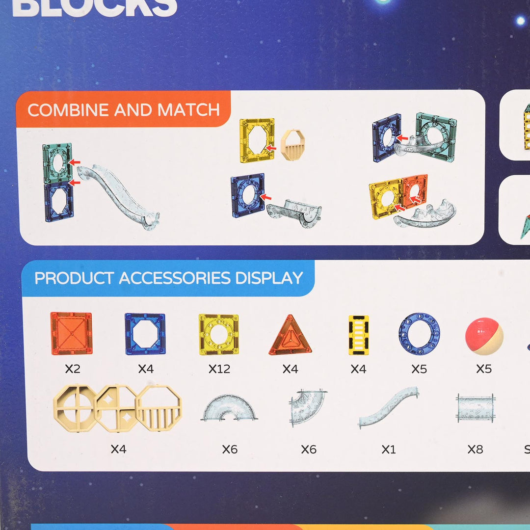 Space Magnetic Pipeline Building Block Set | 68PCs