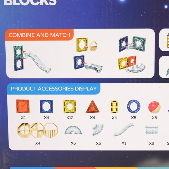 Space Magnetic Pipeline Building Block Set | 68PCs